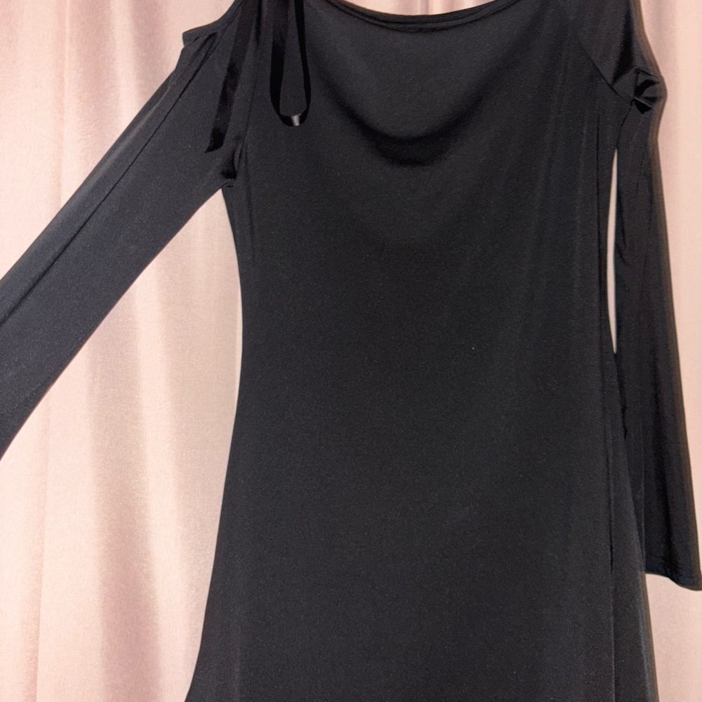 Little Black Dress with Ribbon Detail